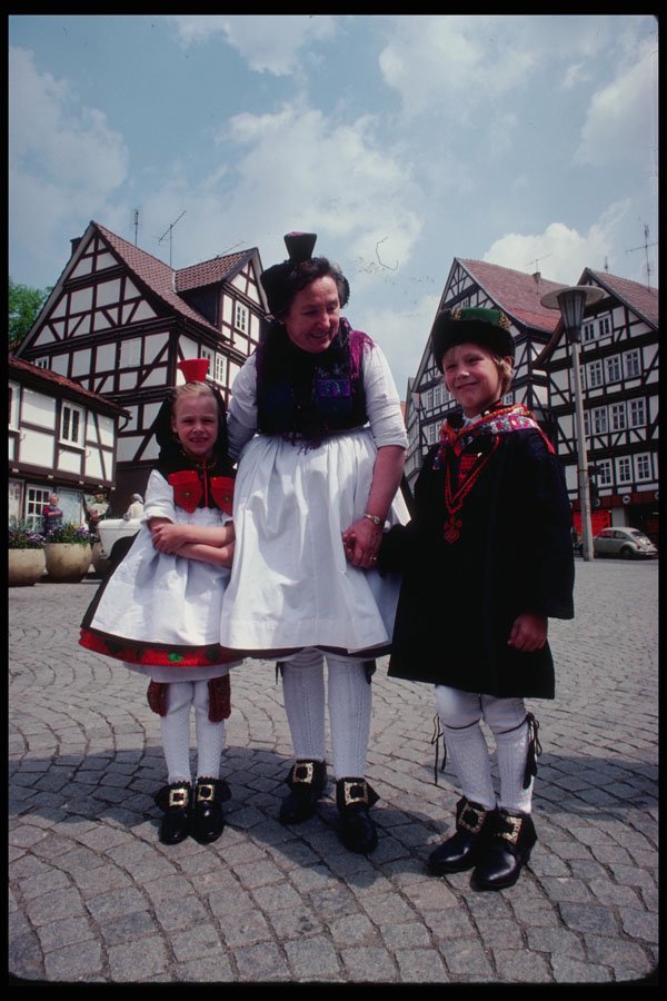 239094 Costumed Festival Goers, Homburg, Germany A4 Photo Print