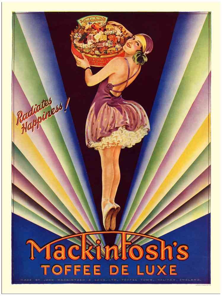 24 19 19 Mackintoshes Toffee Art Deco advert A4 Photo Print