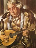 24 De Lempicka 1935 Old Manw Guitar A4 Photo Print