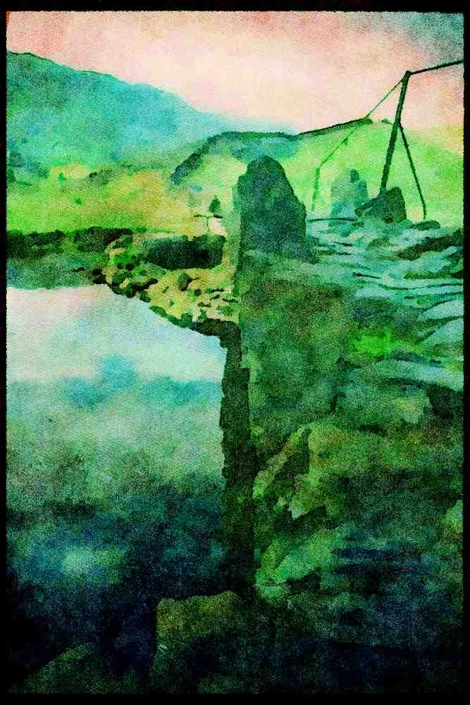241000 Slatersbridge Langdale, Lake District, England A4 Limited Edition Watercolour Print