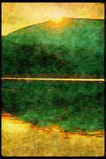 241020 Sunset Over Loughrigg, Windermere, Cumbria A4 Limited Edition Watercolour Print