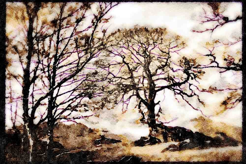 241033 Glavagate Roman Fort Ambleside, Lake District, England A4 Limited Edition Watercolour Print