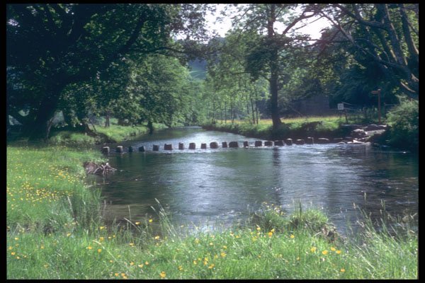 241045 Stepping Stones Rydal, Lake District, England A4 Photo Print