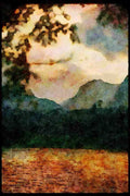 241078 The Langdale Pikes From Windermere, Lake District A4 Limited Edition Watercolour Print