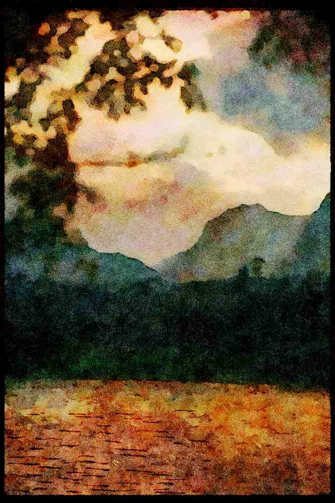241078 The Langdale Pikes From Windermere, Lake District A4 Limited Edition Watercolour Print