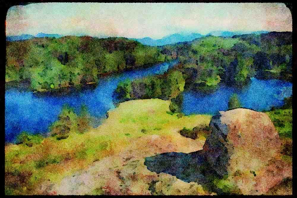 241088 Tarn Hows, Lake District, England A4 Limited Edition Watercolour Print