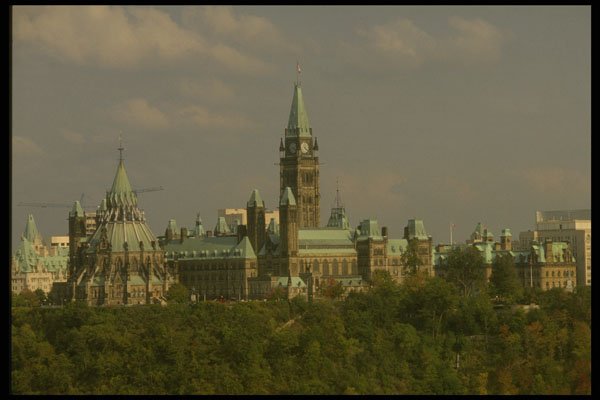 242021 Parliament Hill With View Of Library From Hull, Quebec A4 Photo Print
