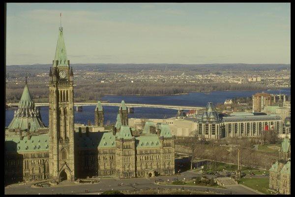 242037 Sky View Of Parliament Hill And National Gallery A4 Photo Print
