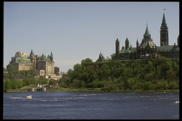 242046 River View Of Parliament Hill And Chateau Laurier A4 Photo Print