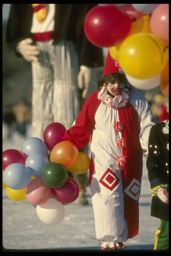 242064 Clown On Canal At Winterlude A4 Photo Print