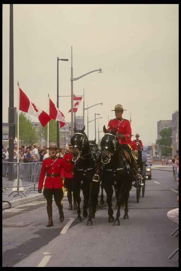 242068 Mounties And Horses A4 Photo Print