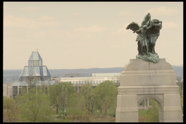 242082 Aerial View Of War Memorial And National Gallery A4 Photo Print