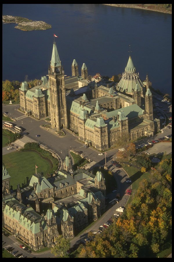 242091 Aerial View Of Parliament Hill A4 Photo Print
