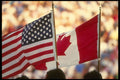 242092 American And Canadian Flags A4 Photo Print