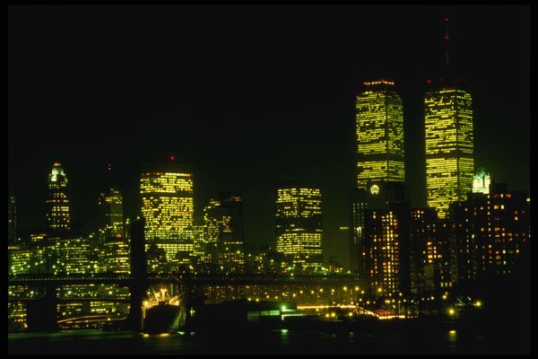 244024 Downtown And Brooklyn Bridge A4 Photo Print
