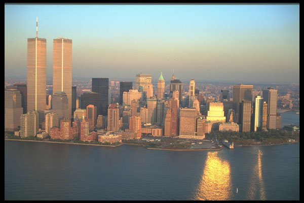 244060 Manhattan, Downtown Aerial A4 Photo Print
