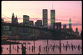 244079 Downtown And Brooklyn Bridge A4 Photo Print