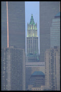 244088 World Trade Center And Woolworth Building A4 Photo Print