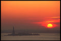 244093 Liberty Island With Sunset A4 Photo Print