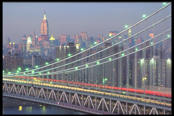 244095 Midtown, Manhattan Bridge A4 Photo Print