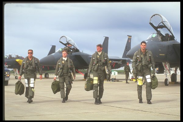245051 F 15E Eagle Pilots A4 Photo Print