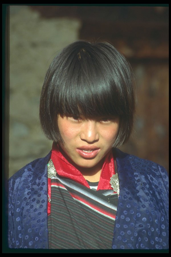 246002 Young Bhutanese Girl A4 Photo Print