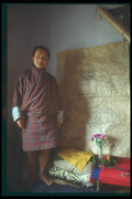 246004 Bhutanese Artist With Drawing A4 Photo Print