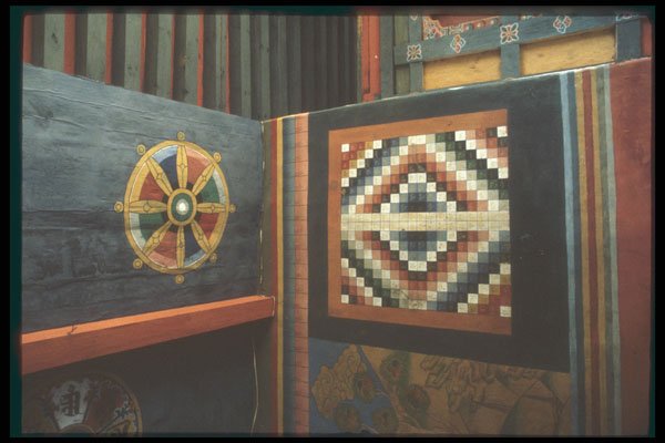 246037 Wall And Ceiling Paintings, Punakha Dzong A4 Photo Print