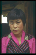 246038 Young Bhutanese Weaver In Traditional Dress A4 Photo Print