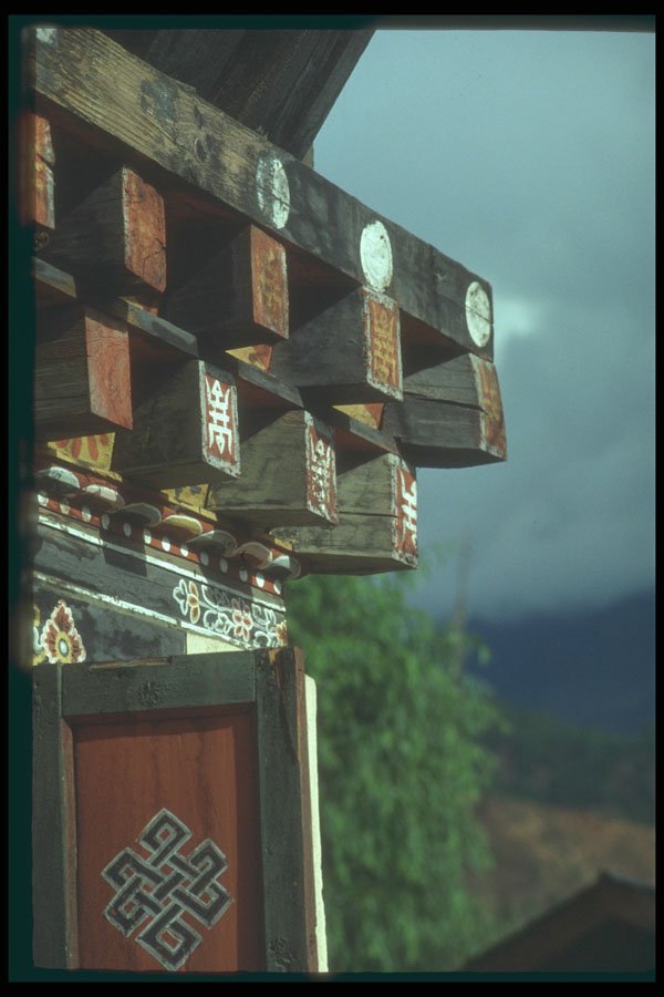 246046 Long Life Symbol On Woodwork, Thimphu A4 Photo Print