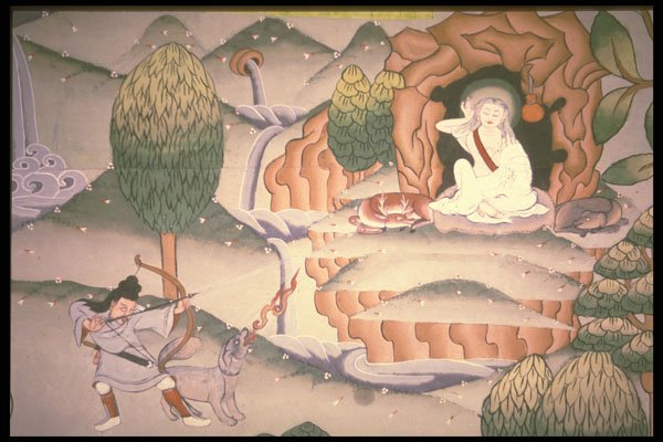 246050 Painting, Tashichoedzong, Thimphu A4 Photo Print