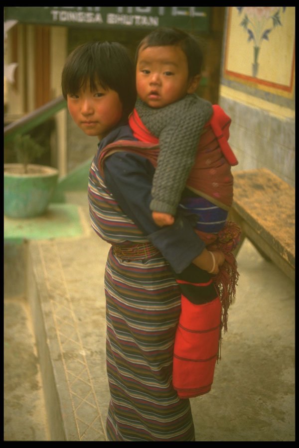 246059 Girl With Child, Tashigang A4 Photo Print