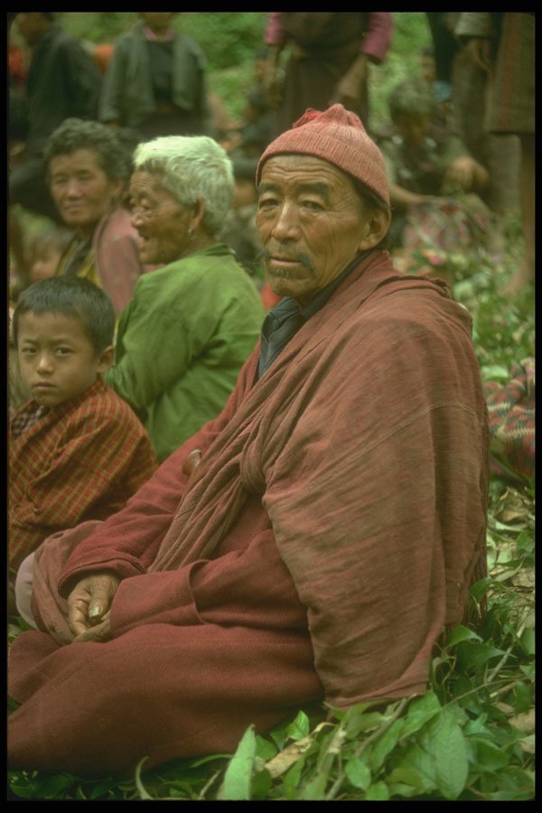 246066 Holy Man At Puja In Forest Above Yurung A4 Photo Print
