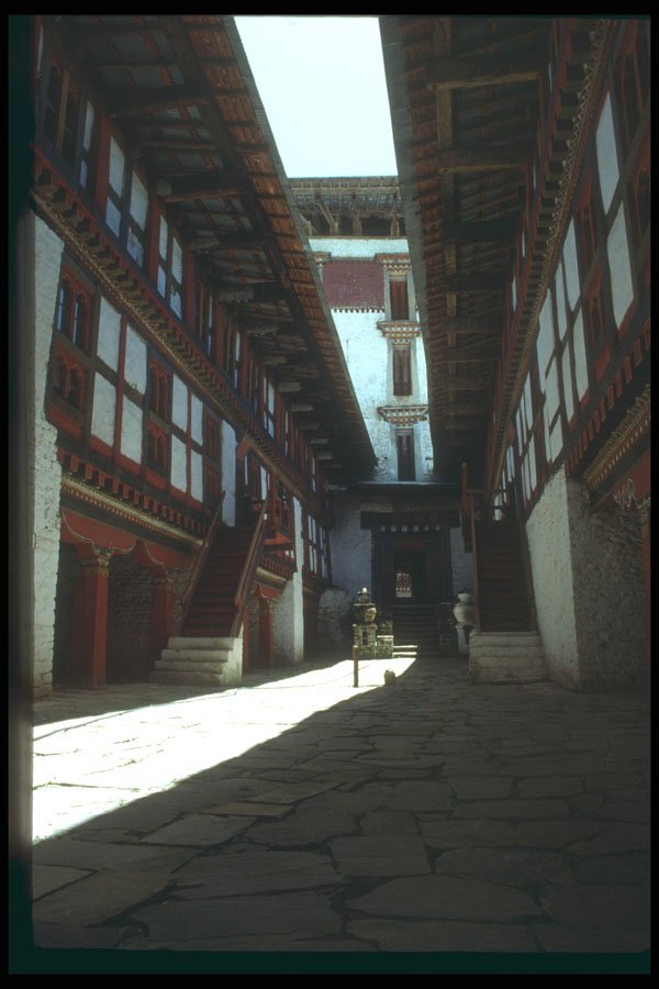 246067 Courtyard, Jakar Dzong, Bumthang A4 Photo Print