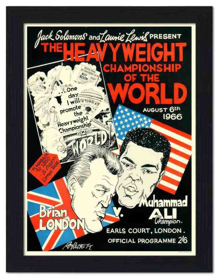 2476 ali vs brian london boxing program 2 Vintage Advert A4 Photo Print