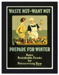 2477 waste not want not war poster 2 Vintage Advert A4 Photo Print