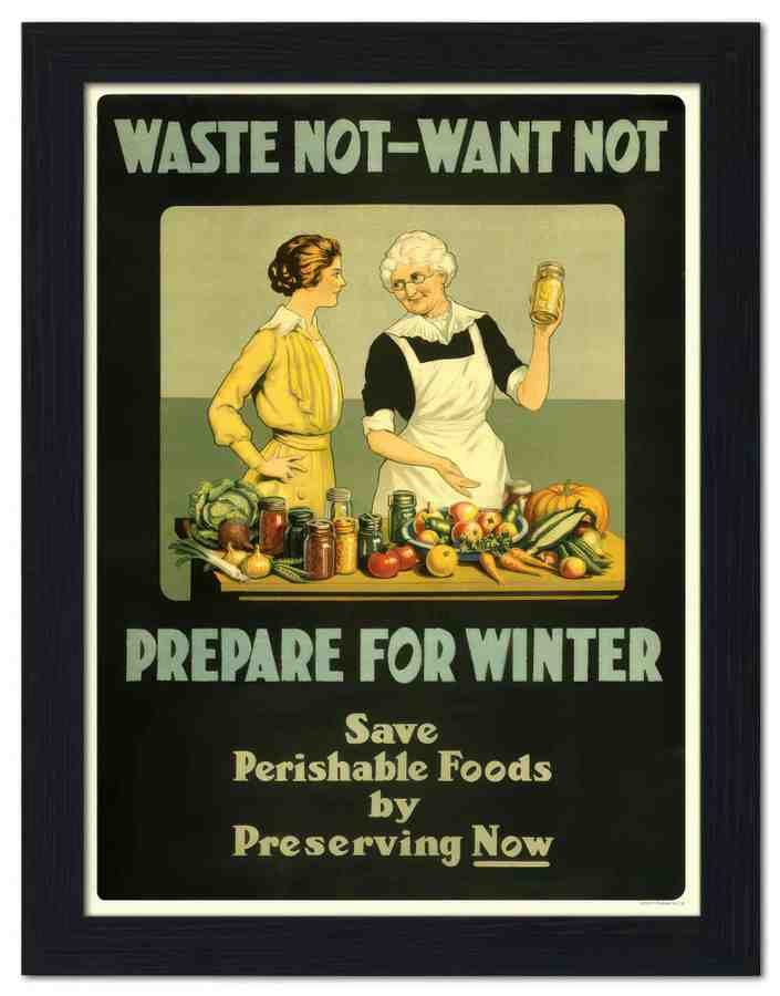 2477 waste not want not war poster 2 Vintage Advert A4 Photo Print