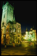 248014 St. Nicholas Church And Clock Tower By Night A4 Photo Print