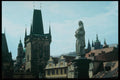 248015 Charles Bridge Statue And Distant Spires A4 Photo Print