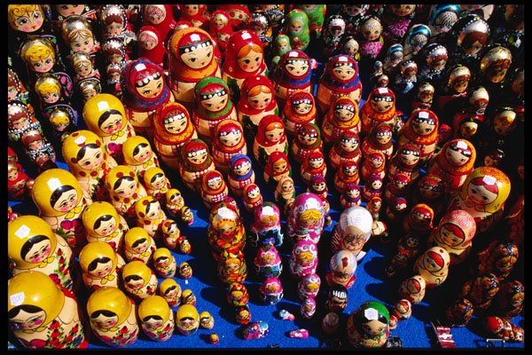 248061 Display Of Hand painted Russian Nesting Dolls A4 Photo Print