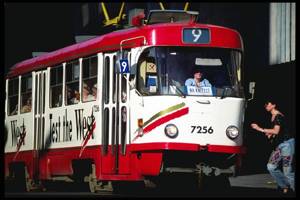 248064 Catching The Tram A4 Photo Print