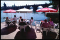 248072 Waterside Cafe Looking Toward The Charles Bridge A4 Photo Print