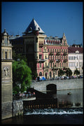 248077 Vltava River Looking Toward 19th Century Hotel A4 Photo Print