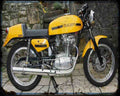 250 Desmo 74 A4 Photo Print Motorbike Vintage Aged