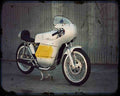 250 Mach 1 1965) A4 Photo Print Motorbike Vintage Aged
