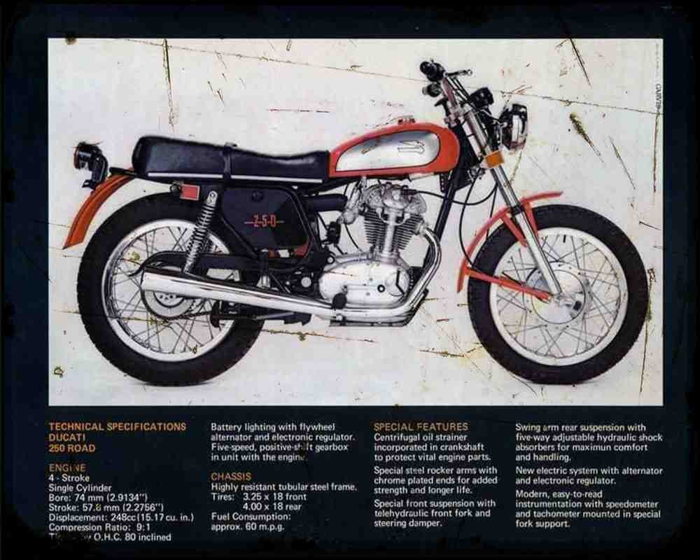 250 Scrambler 1 A4 Photo Print Motorbike Vintage Aged