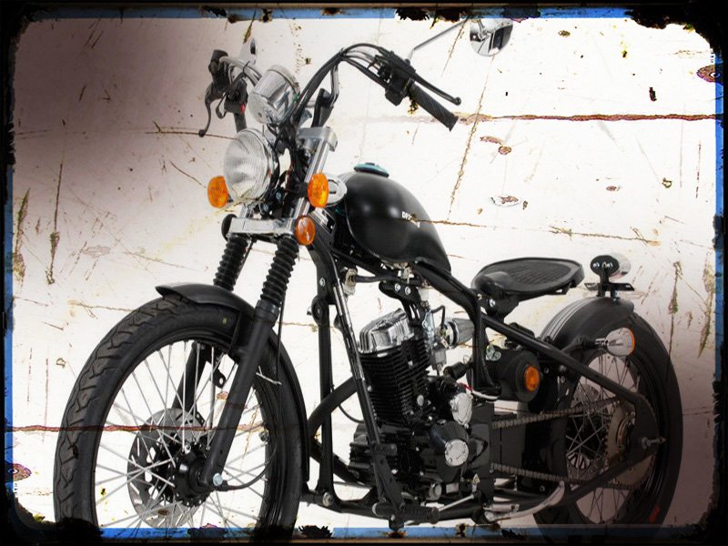 250 bubba chopper DF Motor A4 Photo Print Motorbike Vintage Aged