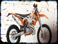 250 exc KTM A4 Photo Print Motorbike Vintage Aged