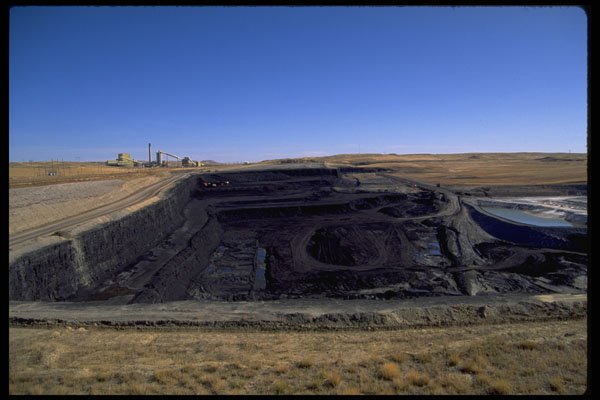 250004 Open Pit Coal Mine And Coal burning Electric Power A4 Photo Print