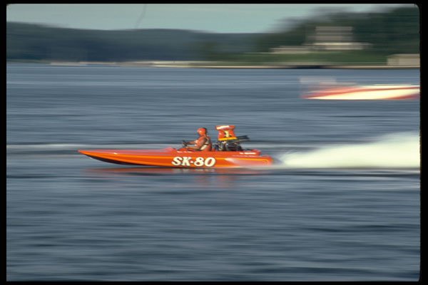 250077 Motorboating A4 Photo Print
